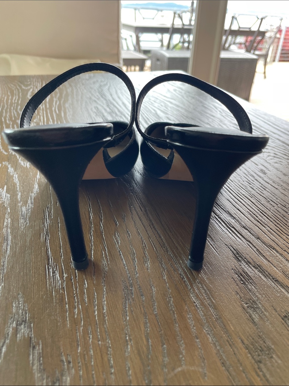 Dolce Vita Kanika heels, black crinkle patent leather, Size 8.5, Worn two times. - Picture 3 of 5